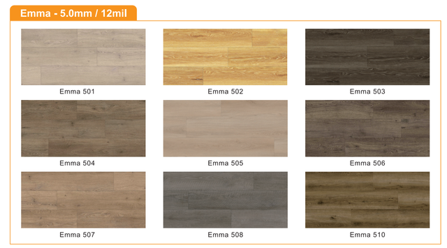 Emma Series – 5.0mm SPC Vinyl Plank | Affordable Waterproof Flooring | i4F lock SPC