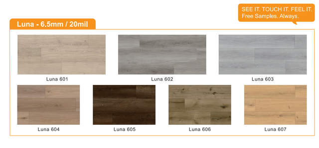 Luna Series – 6.5mm SPC Vinyl Plank | Waterproof Flooring with i4F Locking | Cimafloor USA